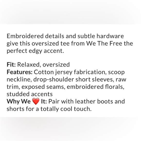 Free People We the Free We The Free Harper Tee - MED - Picture 5 of 9